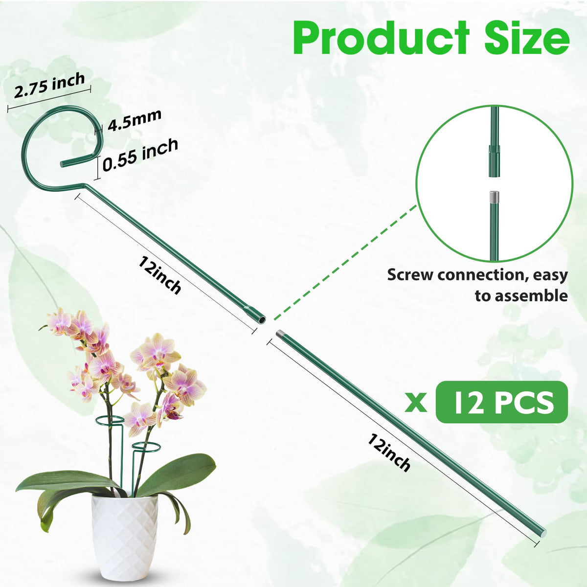 Unves 100pc twist ties for secure, adjustable plant training.