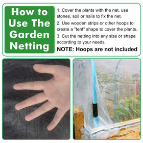 Unves vegetable crop netting ideal for nurseries and home gardens.