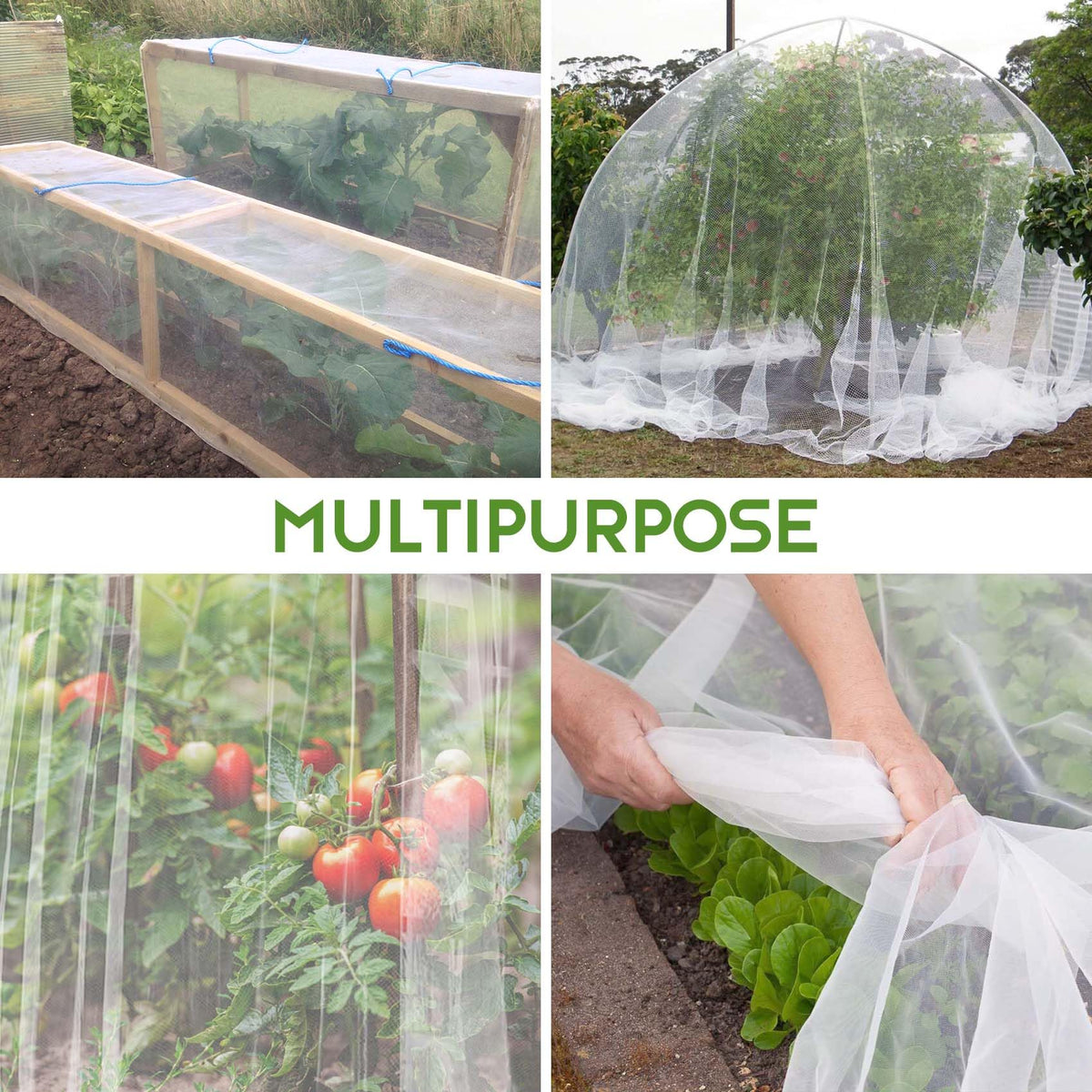 Unves netting protects fruit trees and berry bushes in outdoor spaces