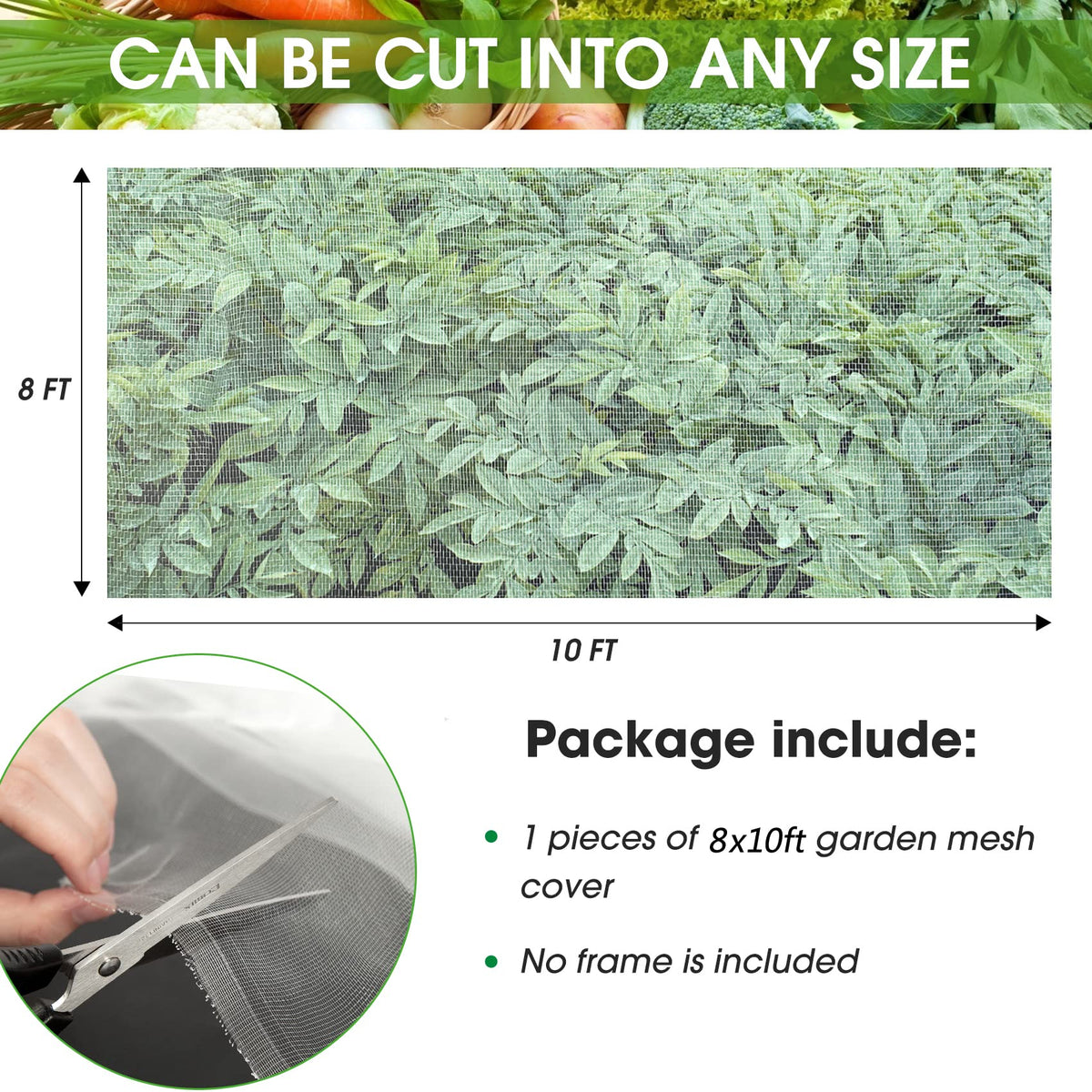 Unves white mosquito net for garden shields fruit trees while staying nearly invisible.