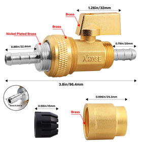 UNWAVER brass shut-off ball valve enables precise water control during watering