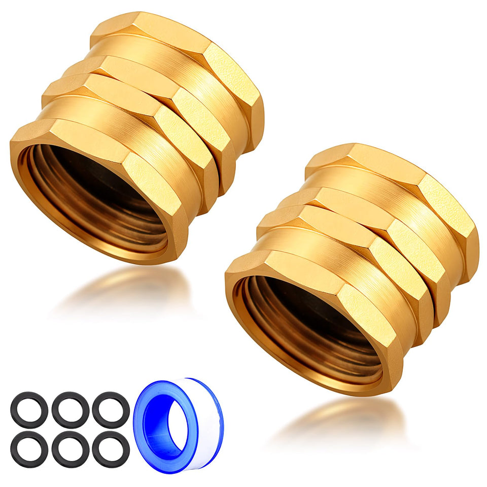 UNWAVER garden hose adapter double-female swivel connector for secure connections