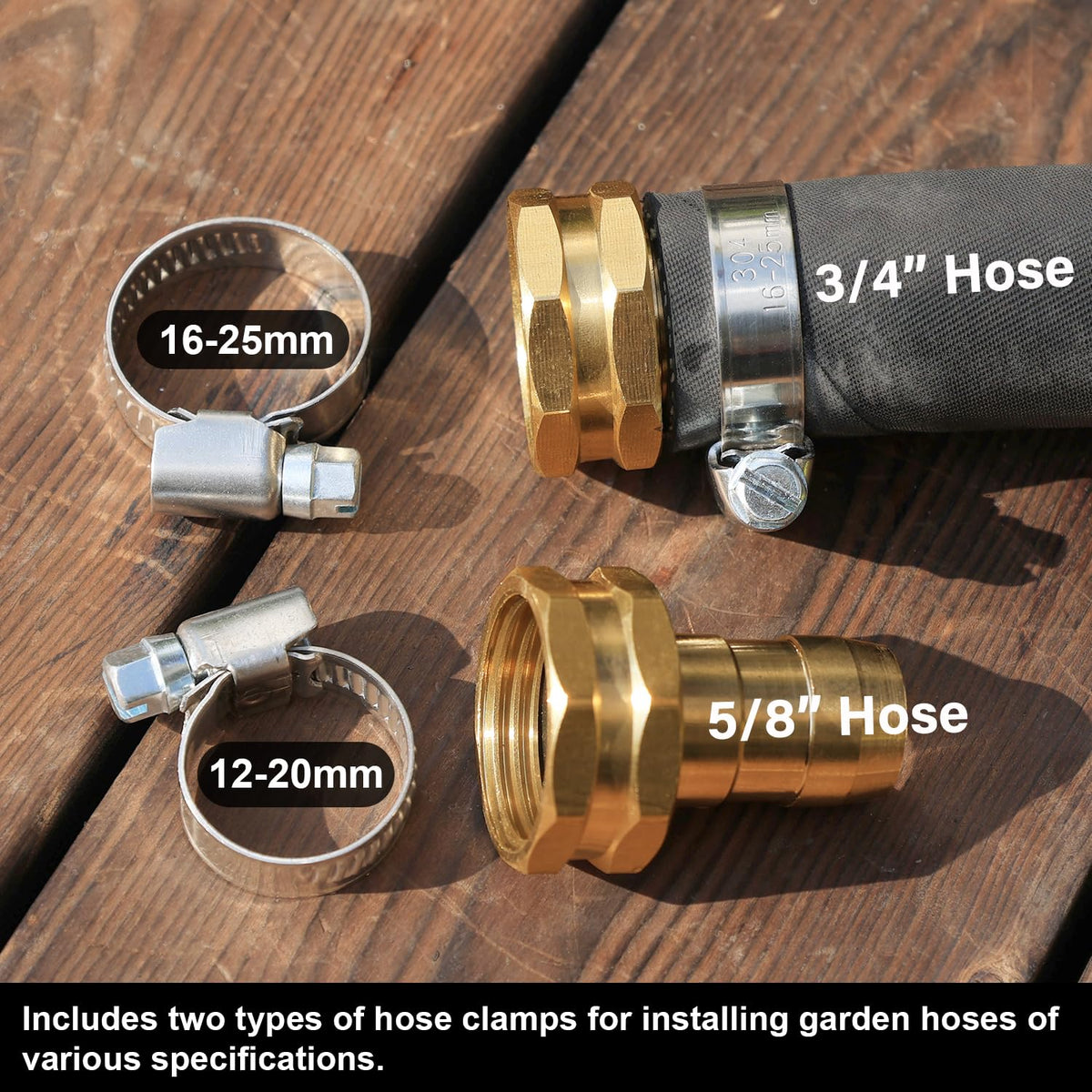 UNWAVER stainless steel hose clamps package view shows tight seal potential