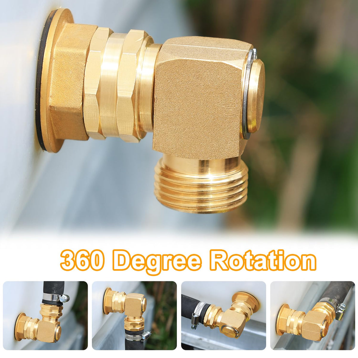 UNWAVER swivel elbow prevents hose kinking during garden watering tasks