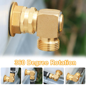 UNWAVER swivel elbow prevents hose kinking during garden watering tasks
