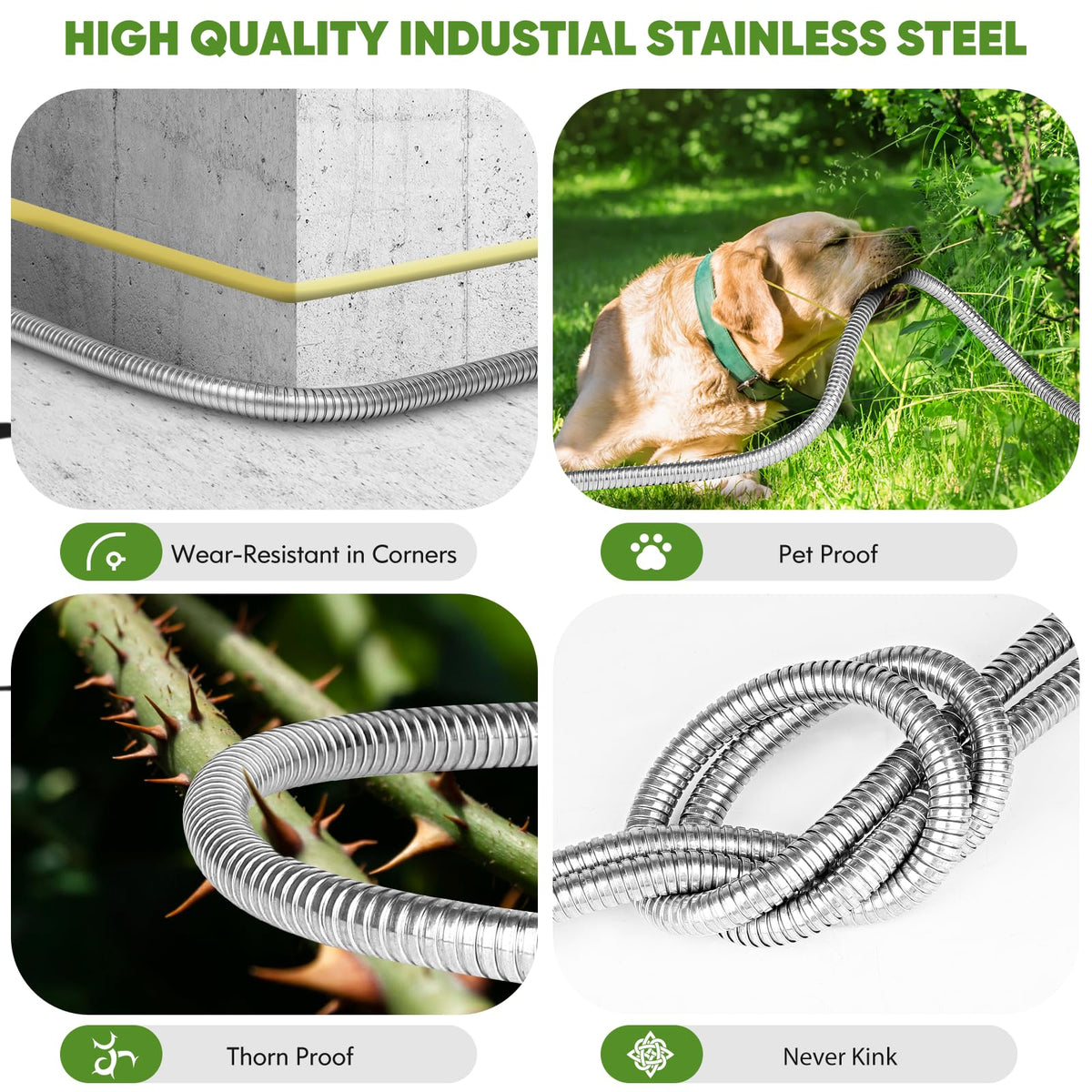 Unywarse aluminum connectors enable leak-proof connections during stretches.