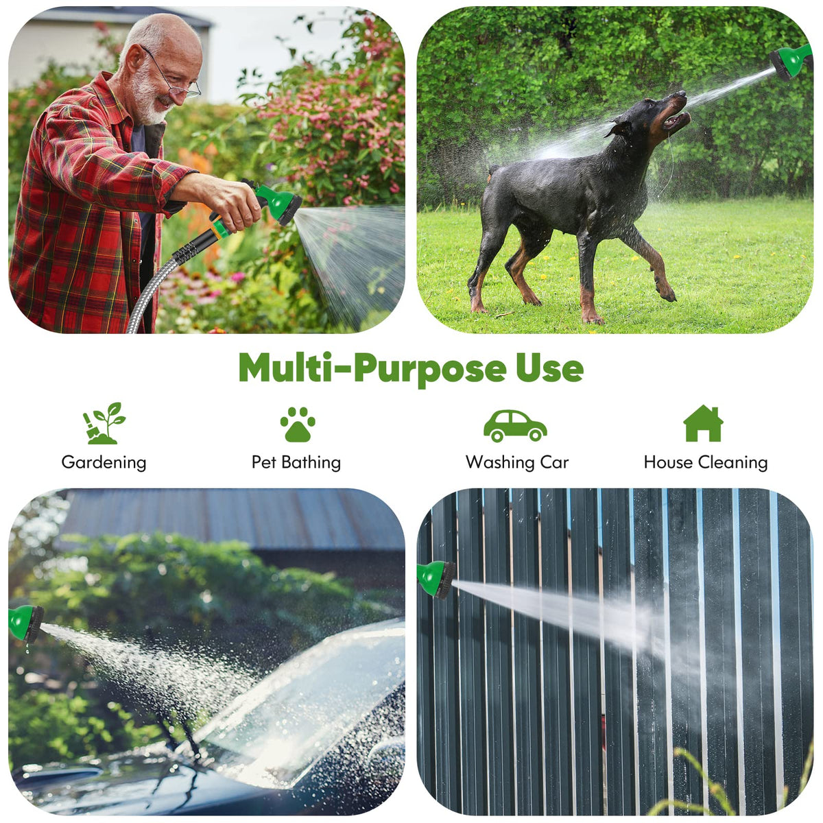 Unywarse leak-proof washers ensure a secure seal for steady watering.