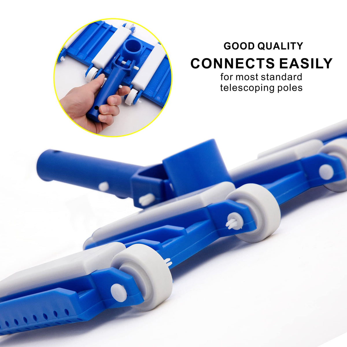 No electric power needed; uses garden hose pressure with Uoark head.