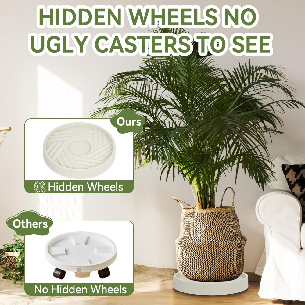 UoeRing beige plant caddy ready to use in any space