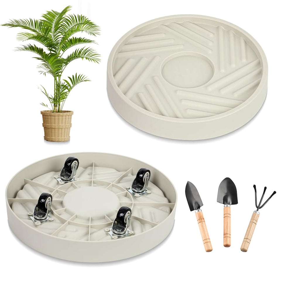 UoeRing Plant Caddy with hidden wheels for easy mobility in any room