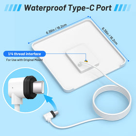 UOGW waterproof USB cable with rubber seal protects charging port from rain.