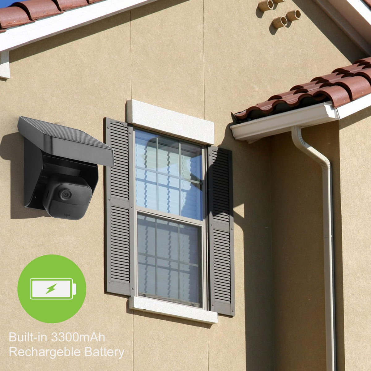 Uogw weatherproof cover protects Blink camera in rain.