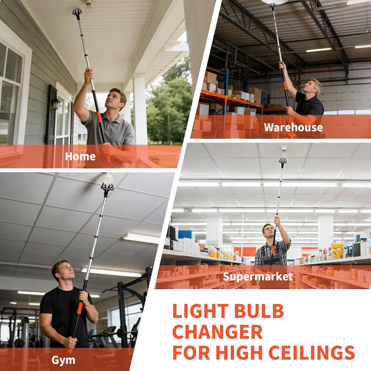 Suction cup and basket system adapts to multiple bulb types.
