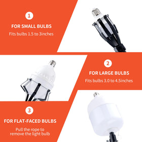 Suction cup and bulb basket on Uojim enable quick bulb swaps.