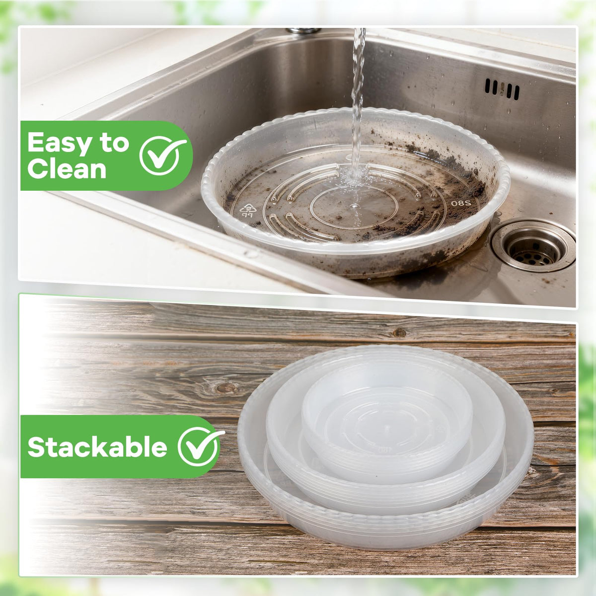 Uordirya versatile trays for indoor or outdoor use, ideal as pet water tray or tool tray.