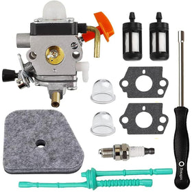 Uorimy FS90R carburetor front view, built for reliable STIHL compatibility with trimmers.