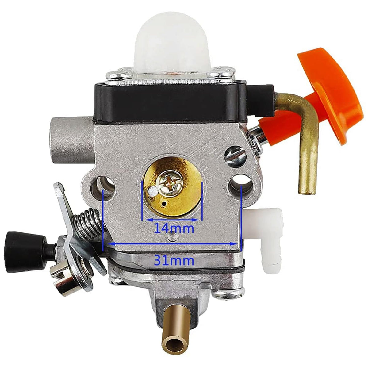 Uorimy FS90R carburetor kit contents highlight included parts for easy replacement.