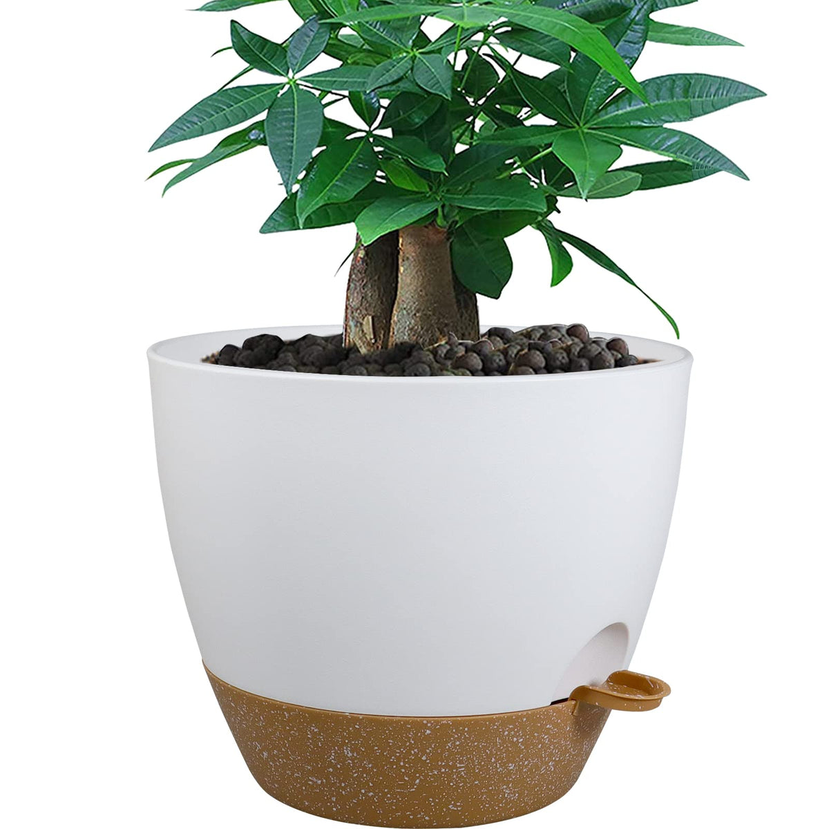 UOUZ 12-inch self-watering pot with deep reservoir for extended care.