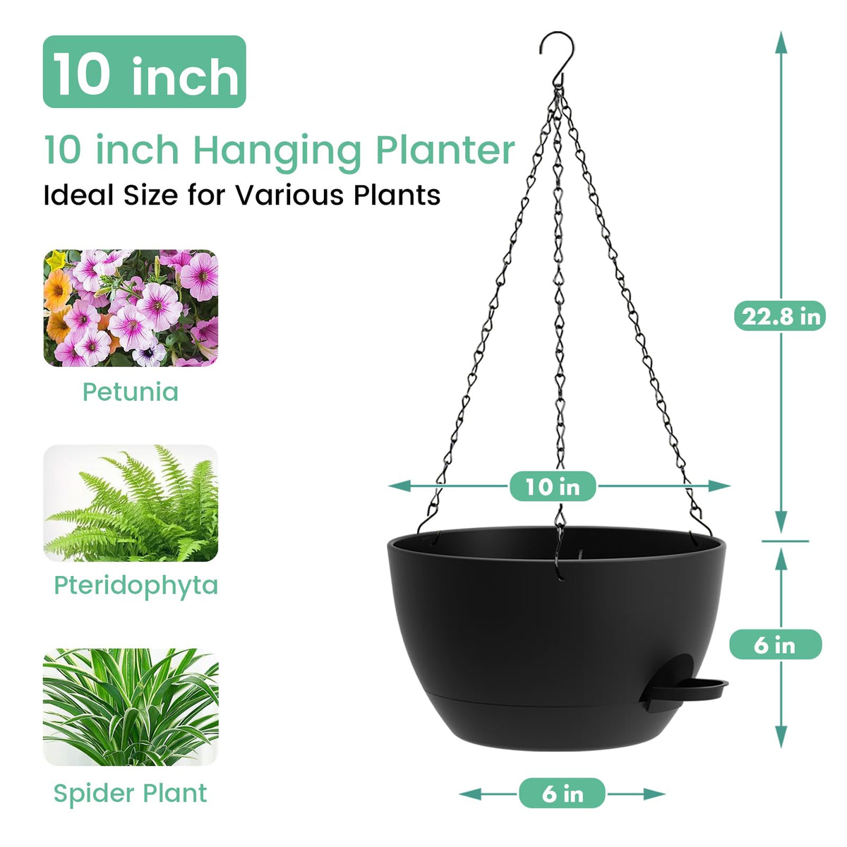 UOUZ hanging planter drainage system supports healthy roots