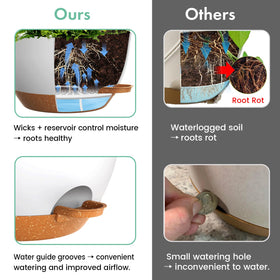 UOUZ 2-pack hanging planters support flexible indoor/outdoor layouts.
