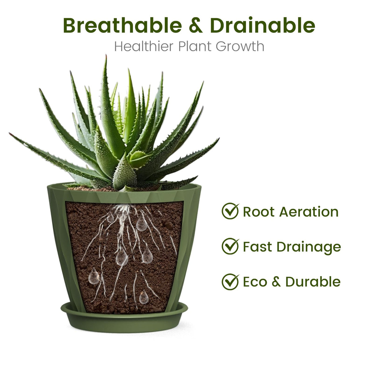 UOUZ lightweight planter designed for easy movement and repositioning.