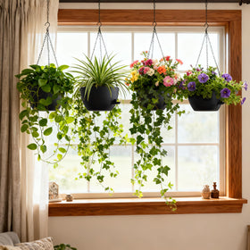 UOUZ modern design hanging planter suitable for indoor and outdoor spaces.