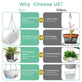 UOUZ modern durable plastic hanging pot with eco-friendly design.