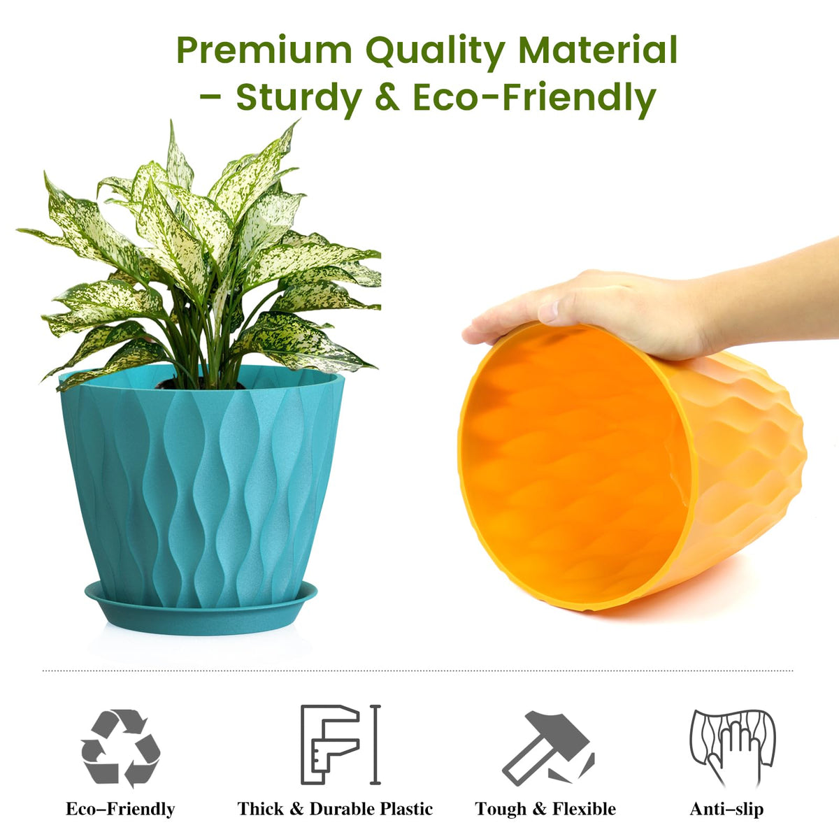 UOUZ Monstera deliciosa pot, supports healthy root growth for large greens.