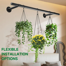 Uoveya bedroom plant rod providing convenient indoor greenery