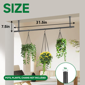 Uoveya ceiling installation rod enabling overhead greenery display