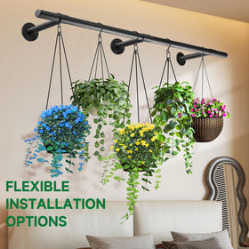 Uoveya Hanging Planters Rod includes screws for secure installation.