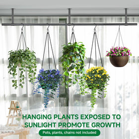 Uoveya Hanging Planters Rod wall mount for balcony greenery.