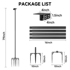 Uoveya quick assembly screw-in poles save setup time
