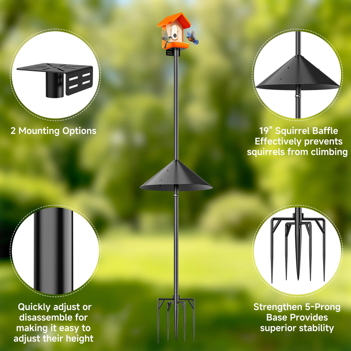 Uoveya Quick Setup with screw-in poles for fast outdoor assembly