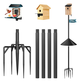 Uoveya Smart Bird Feeder Pole Stand at 79 inches for elevated viewing and feeding