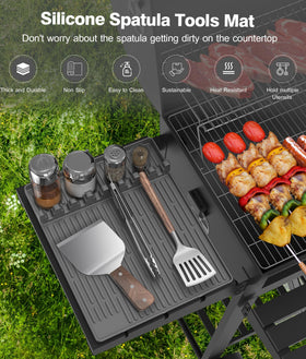 Uozuke gray drip pad prevents spills while cooking on Blackstone griddles.