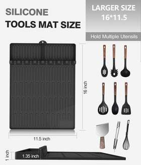 Anti-slip silicone surface prevents tool slips during grilling.