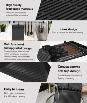 Dishwasher-safe silicone mat for easy cleaning after grilling.