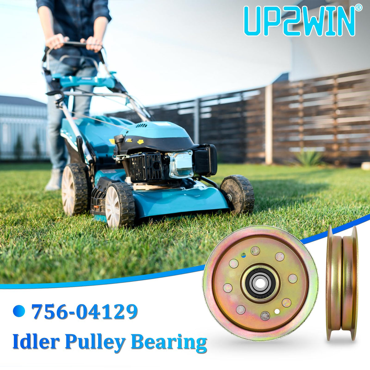 UP2WIN idler pulley bearing 3/8 inch bore for secure, precise fit