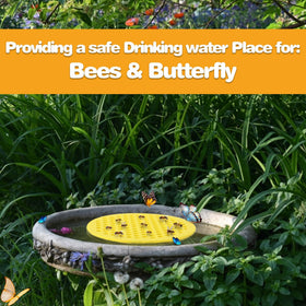 UPATTHUB outdoor garden decor with bee waterer on pond