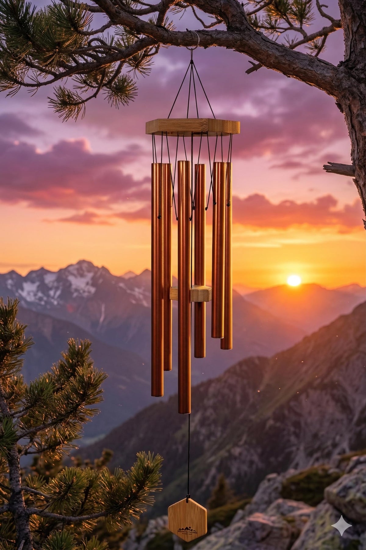 UpBlend Outdoors aluminum tubes chime, durable construction for years of gentle tones.