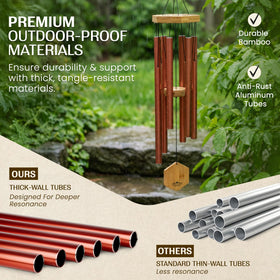 UpBlend Outdoors tuned G-Major Pentatonic chime, richer melody with every breeze.