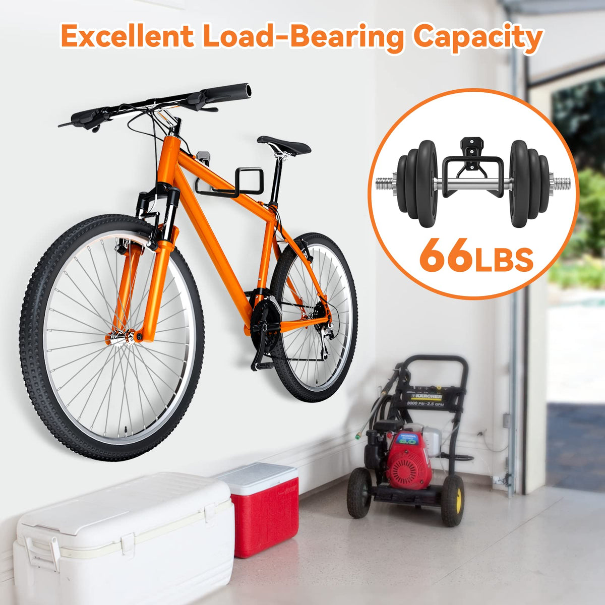 UPCERA multi-purpose hose and tools hanger stores hoses, cables, and tools