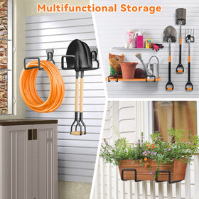 UPCERA wall-mounted hose rack saves space in garages and storage areas