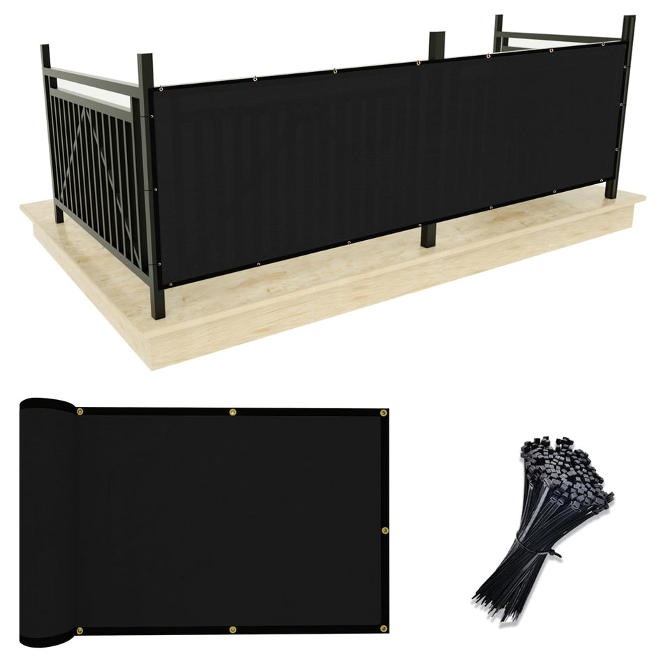 UPGRADE balcony privacy screen in full view demonstrates strong privacy for balconies and patios.