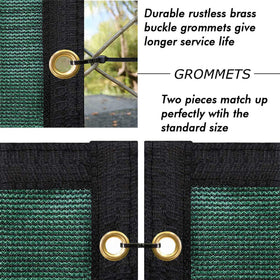 UPGRADE fence privacy screen features anti-rust brass grommets and reinforced edges for longevity.