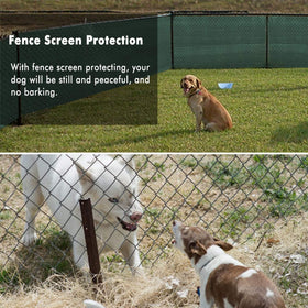 UPGRADE privacy screen helps reduce wind exposure and calm pets outdoors.