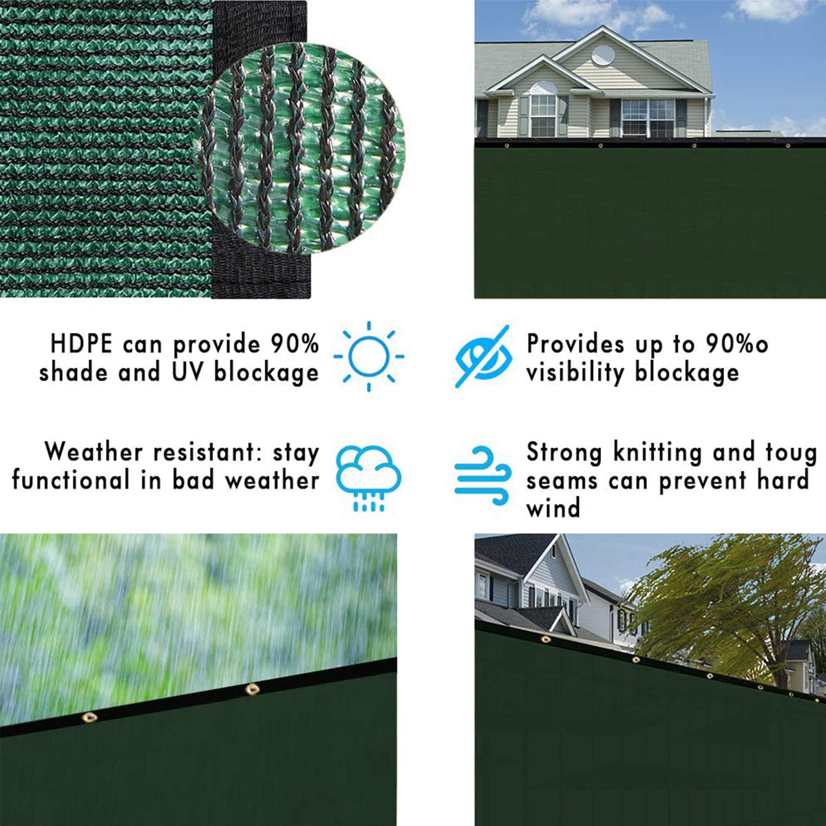 UPGRADE customizable privacy screen lets you select size and color to fit your space.