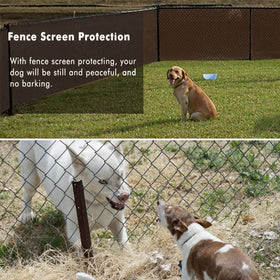 UPGRADE pet calm scenario shows calmer pets behind privacy screen.