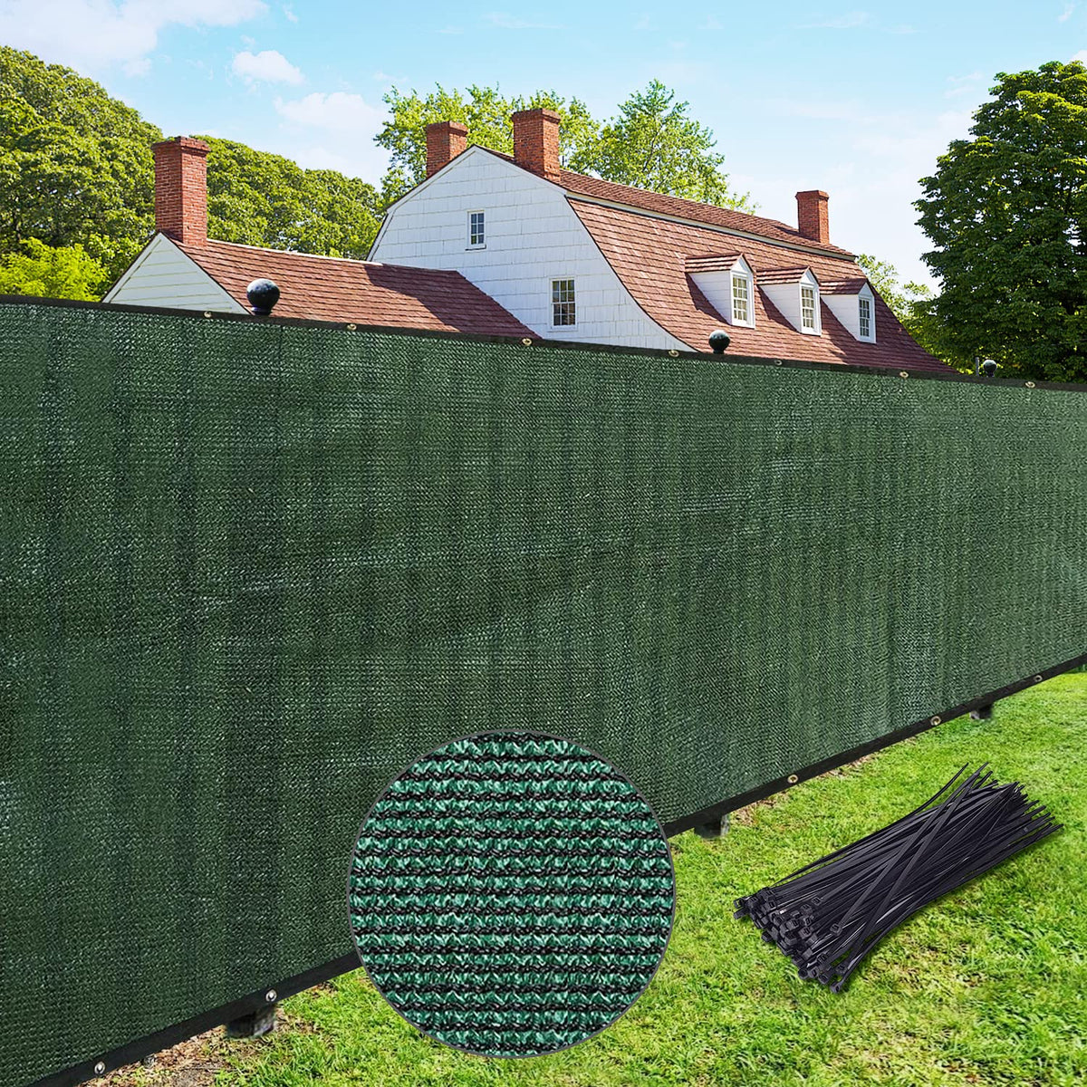 UPGRADE dark green privacy screen blends with landscape while maintaining seclusion.